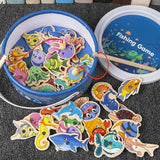 Montessori Magnetic Wooden Fishing Toy – Educational Marine Life Game for Kids