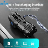 Linterna LED 3*SST20 de alta calidad 18350, superbrillante, recargable por USB, resistente al agua, con clip para tapa, para senderismo y acampada