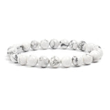 Natural Stone Beaded Bracelet with Elastic Rope for Men & Women