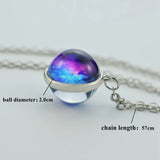 Vintage Glow-in-the-Dark Round Pendant Necklace – Unisex Metal Design