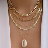 Collar vintage de varios estilos en color dorado nuevo para mujer, conjunto de collares con colgante de cristal multicapa de estilo bohemio y moderno, regalos de joyería