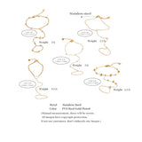 Trendy Gold Plated Stainless Steel Charm Bracelet for Women