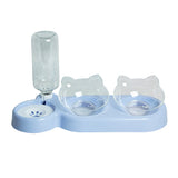 Elevated Pet Bowls for Dogs & Cats - Double Feeder with Water Dispenser