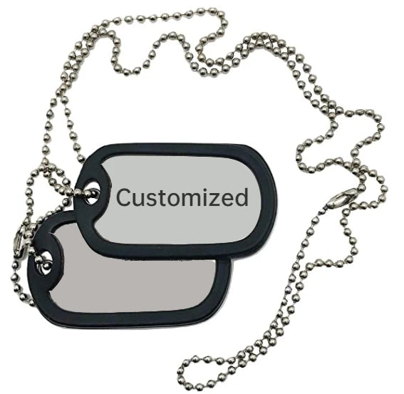 Collar con colgante de acero inoxidable y titanio personalizado: joyas grabadas personalizadas para hombres y mujeres