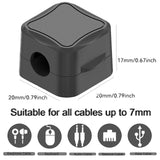 Clips magnéticos para cables, organizador de cables adhesivo para el hogar, la oficina, el automóvil y la gestión de cables debajo del escritorio