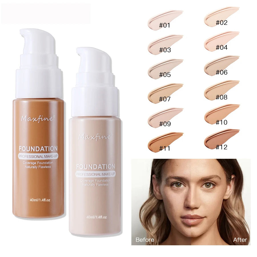 Liquid Foundation with Full Coverage – Easy Application & Long-Lasting Finish