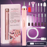 Professional Electric Nail Drill Kit - Portable Manicure Set with 12 Bits & LED Light