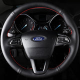 Custom Fit Car Steering Wheel Cover - Stylish, Sweat-Absorbing Protection for Ford Focus, Kuga, and More