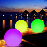 40cm LED Pool Light Ball - 16-Color Floating Beach Ball for Water Parties