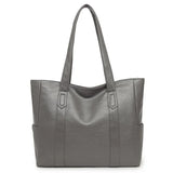 Vintage PU Leather Shoulder Bag – Large Capacity Crossbody Tote for Women