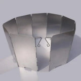 9-Panel Aluminum Alloy Wind Shield for Camping Stoves - Foldable & Portable