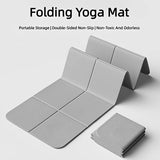 Foldable TPE Yoga Mat – Double-Sided Non-Slip, Portable & Eco-Friendly for Travel & Home Workouts