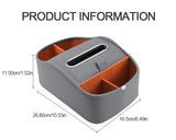 Universal Car Armrest Storage Box – PU Leather Center Console Organizer with Tissue Holder