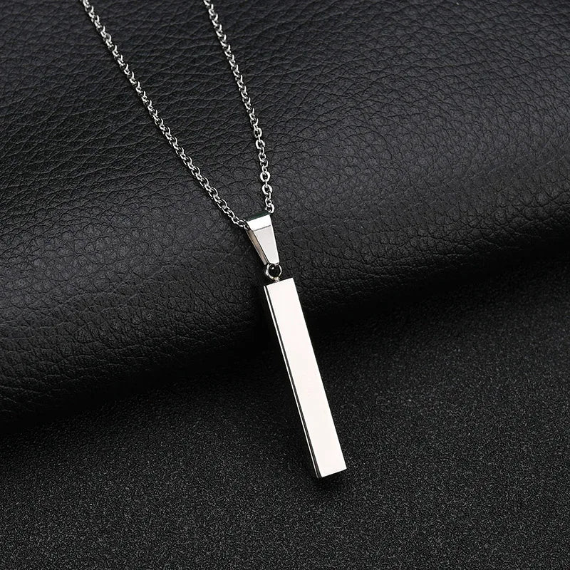 Personalized Engraved Name Necklace – Custom Stainless Steel Pendant for Men & Women