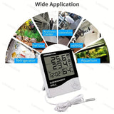 LCD Digital Thermometer & Hygrometer – Indoor Temperature & Humidity Sensor for Home Comfort