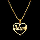 Collar con nombre y corona personalizado: joyas de acero inoxidable personalizadas para hombres y mujeres