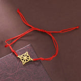 Witch’s Knot Stainless Steel Wax Rope Bracelet – Symbol of Protection & Strength