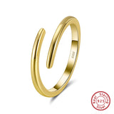 925 Sterling Silver Adjustable Minimalist Ring – Elegant Stackable Jewelry for Women