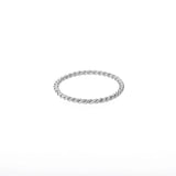 Elegant Stainless Steel Wedding Band – Minimalist Pave-Set Ring for Women