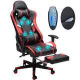 7-Point Massage Gaming Chair with Ergonomic Design, Footrest, and Adjustable Lumbar Support