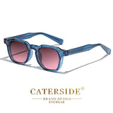 CATERSIDE Retro Punk Square Sunglasses – Small Frame Trendy Shades for Men & Women