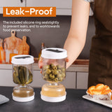 Olive & Pickle Strainer Jar | Hourglass Airtight Container for Easy Storage
