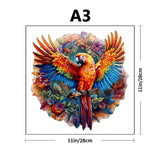 Phoenix-Shaped Wooden Animal Jigsaw Puzzle for Adults