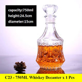 Decantador de whisky novedoso: botella de vidrio sin plomo para licor, whisky escocés y bourbon