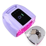 Rechargeable Cordless UV LED Nail Lamp – 96W Fast-Drying Gel Nail Dryer with Mirror Base