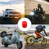 Glow-in-the-Dark Red Tire Valve Caps – Fluorescent Stem Covers for Cars, Motorcycles & Bicycles