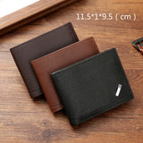 Slim RFID Blocking Bifold Wallet for Men – Minimalist PU Leather Money Clip Card Holder