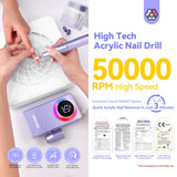 Professional 50000RPM Nail Drill – High-Speed Electric Nail File Kit with USB Charging
