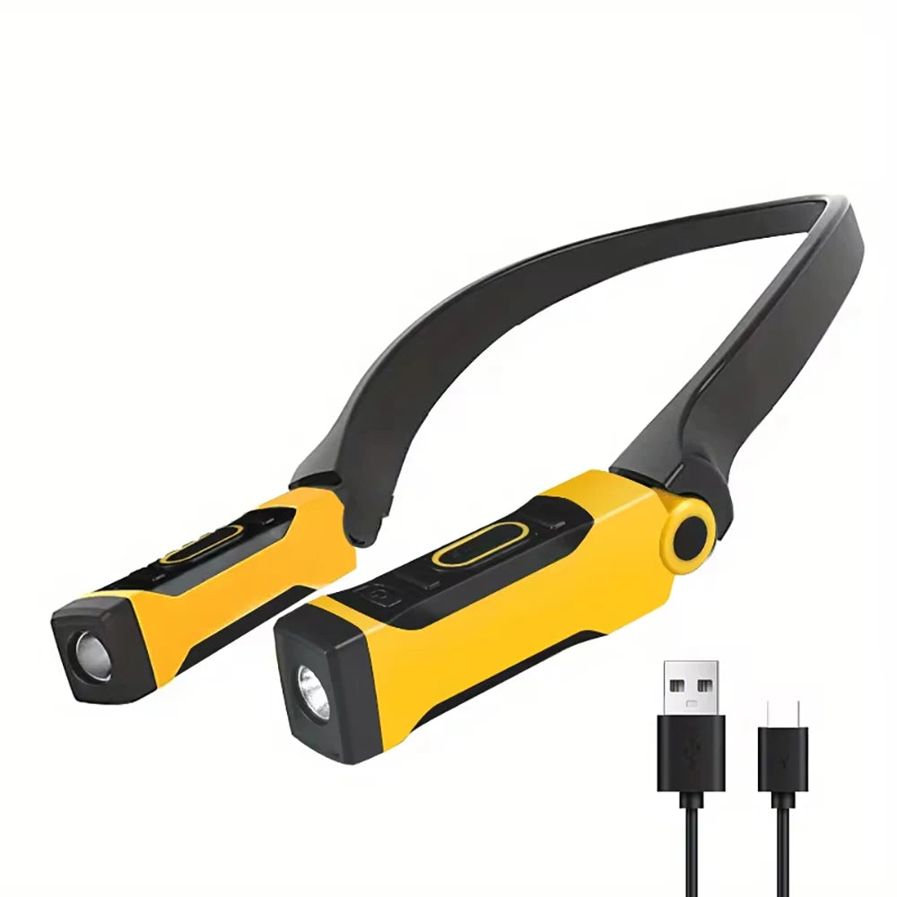 Rechargeable LED Neck Reading Light – Hands-Free, Adjustable Brightness for Reading, Knitting & More