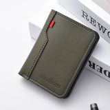 Ultra-Thin PU Leather Card Wallet for Men – Slim Minimalist Credit Card Holder