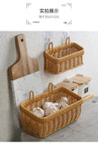 Cesta de almacenamiento tejida para colgar en la pared: organizador elegante y versátil para el hogar