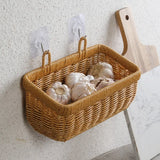 Cesta de almacenamiento tejida para colgar en la pared: organizador elegante y versátil para el hogar