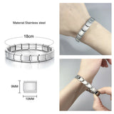 Pulseras con dijes italianos DIY Cadena básica Brazalete de acero inoxidable Módulos ensamblados versátiles Regalo ideal 9 mm Universal Dropshipping