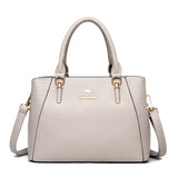 Vintage Leather Bucket Bag for Women – Soft Genuine Leather Handbag with Multiple Pockets