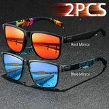Gafas de sol unisex cuadradas vintage de moda: gafas antirreflejos UV400 para conducir y pescar