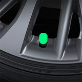 Glow-in-the-Dark Tire Valve Caps – Fluorescent Red Stem Covers for Cars, Bikes & Motorcycles