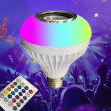 LED Music Light Bulb with Built-in Bluetooth Speaker, Wireless Smart Light Bulb with Remote Control, RGB Color Changing Speaker