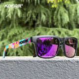 KDEAM Unisex Polarized Square Sunglasses – UV400 Anti-Blue Light Eyewear for Driving, Fishing & Computer Use