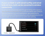 Wireless CarPlay & Android Auto 2-in-1 Adapter - 5Ghz WiFi for Mazda, Toyota, Mercedes & More