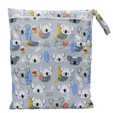 [Sigzagor] Bolsa seca y húmeda con dos cremalleras para pañales de bebé, impermeable, reutilizable, 36 cm x 29 cm