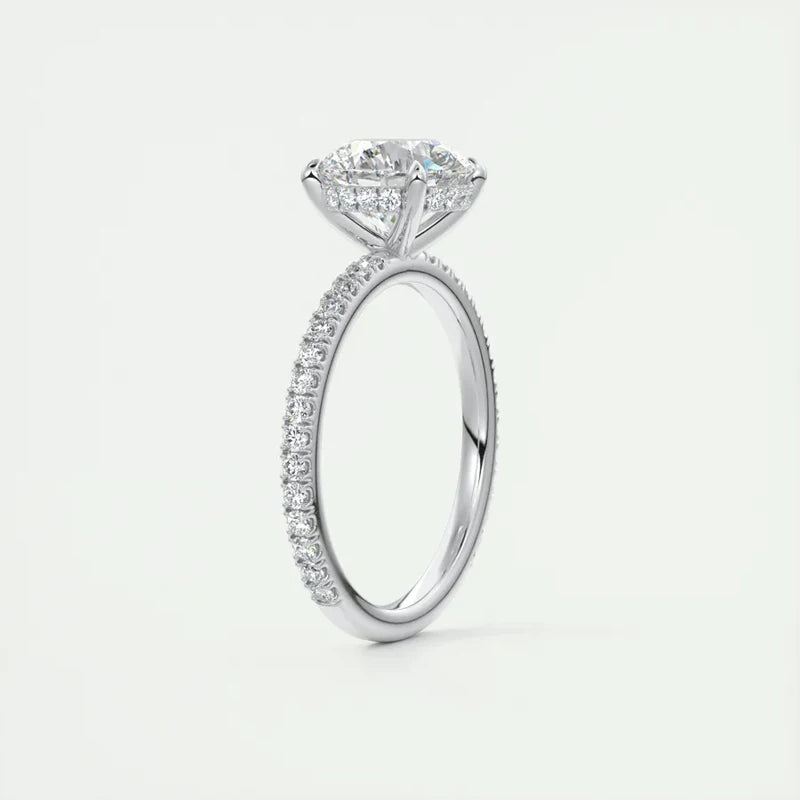 2 Carat Moissanite Engagement Ring – 925 Sterling Silver Solitaire with GRA Certificate