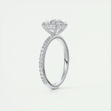 2 Carat Moissanite Engagement Ring – 925 Sterling Silver Solitaire with GRA Certificate