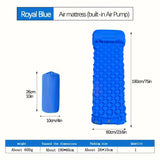 Ultralight Inflatable Camping Mattress with Built-In Pillows – Compact Sleeping Pad for Hiking, Trekking & Travel