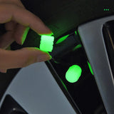 Tapas de válvulas de neumáticos que brillan en la oscuridad: accesorios fluorescentes para ruedas de automóviles, bicicletas y motocicletas 