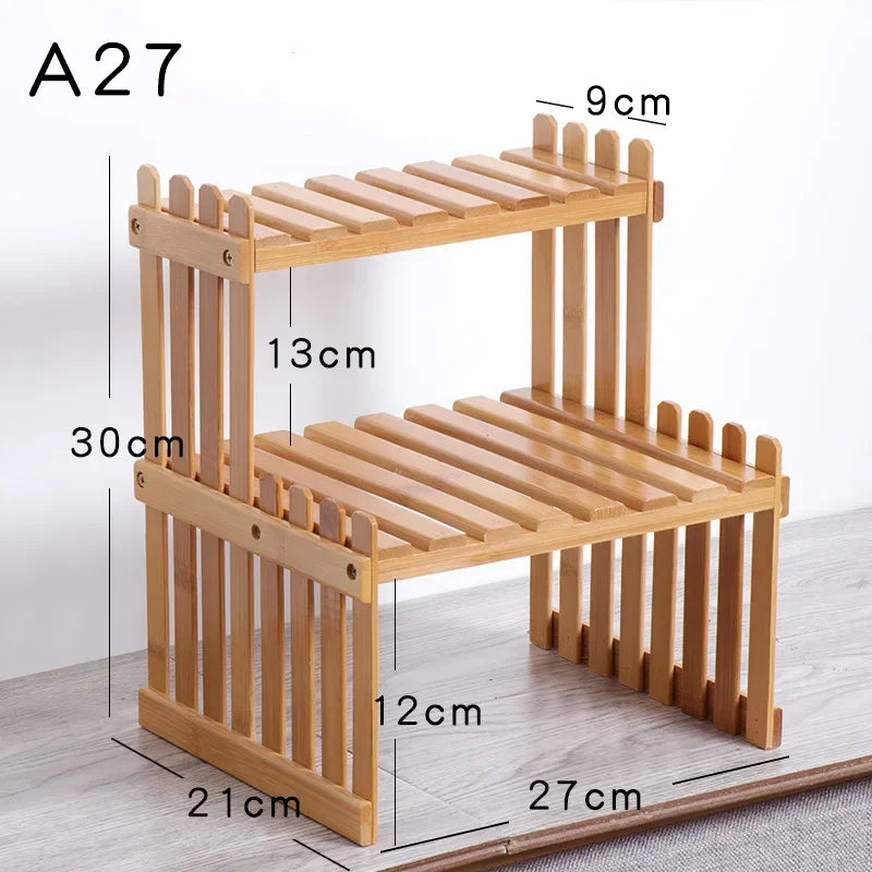 Bamboo 3-Tier Plant Stand – Indoor Flower Pot Rack & Multi-Purpose Storage Shelf