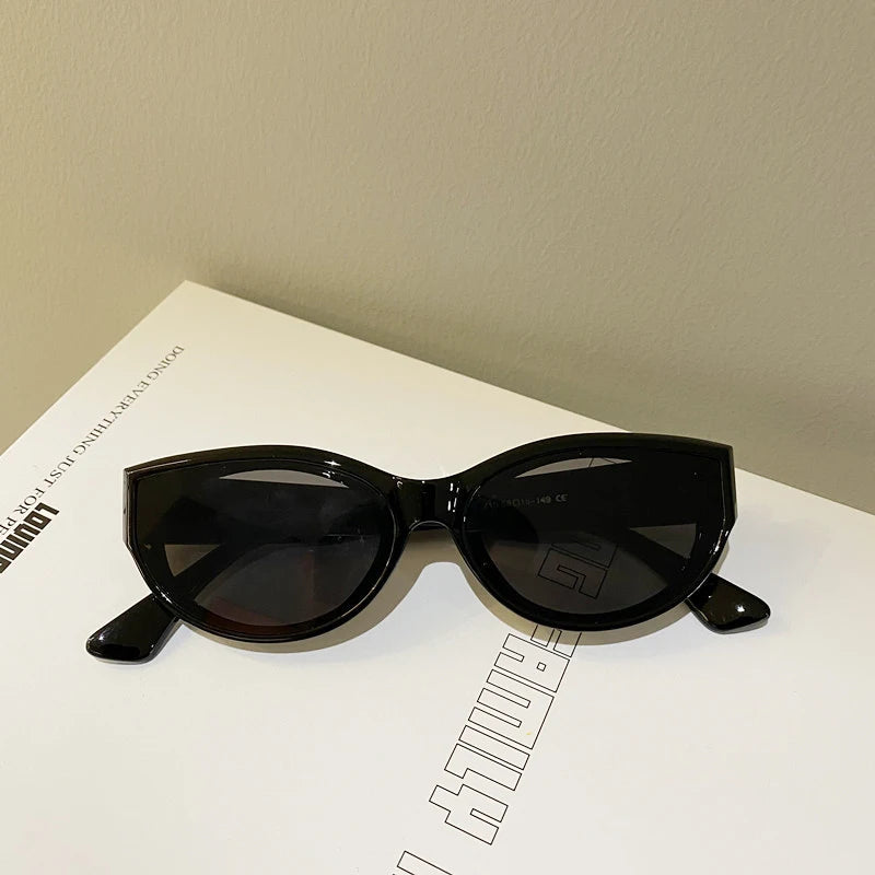 Nuevas gafas de sol con forma de ojo de gato para mujer: diseño vintage ovalado y cuadrado elíptico